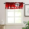 thumbnail image 2 of Christmas Valance Curtain for Kitchen Windows Snowman Xmas Tree Romantic Snowflake Bathroom Window Curtain Valance Rod Pocket for Bedroom Living Room, 54" X 18"-1 Panel, 2 of 5