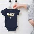 thumbnail image 5 of United States Navy Strong Anchor Logo Romper Boys or Girls Infant Baby Brisco Brands 18M, 5 of 6