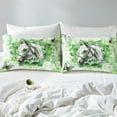 thumbnail image 4 of Horse Print Bed Sheets Set for Kids Child Animal Wildlife Sheet Set,Tribal Mandala Floral Bed Set Green Oil Painting Twin Sheets,Modern Ombre Bedding Set, 4 of 6