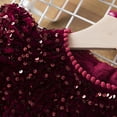 thumbnail image 6 of Bearichfupo Toddler Children Girls Long Sleeve Sequin Solid Dresses Tulle Dress Evening Dress Clothes Headbands Outfits, Sizes 6-7 Years, 6 of 6