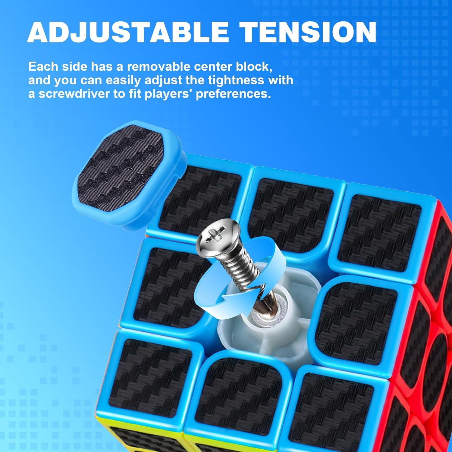 AuntyFey 5 Packs Speed Cube Set, 2x2, 3x3, 4x4, 5x5, Pyraminx Magic Speed Cube, Puzzle Cube for Kids & Beginner & Adults