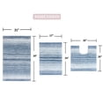 thumbnail image 2 of Home Weavers Gradation Rug Collection 100% Cotton Non-Slip Bathroom Rug Set Machine Washable Bathroom Rug-17"x24", Bath Rug- 21"x34", U Shaped Contour- 20"x20", Blue Color 3 Piece Bath Rug set, 2 of 6