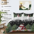 thumbnail image 3 of Snowman Merry Christmas Comforter Set Queen Size, Black Winter Socks Xmas Tree Soft Bedding Set for Man Woman, 4 Pieces Duvet Cover Set with Fitted Sheet, 2 Pillowcases, 3 of 9