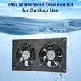 thumbnail image 2 of Kit Solar Fanspex 25W con Ventiladores Duales Impermeables para Exterior, 2 of 9