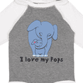 thumbnail image 4 of Inktastic I Love My Pops Elephant Blue Boys Long Sleeve Baby Bodysuit, 4 of 5