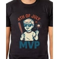 thumbnail image 4 of Fourth of July MVP Fireworks Men's Independence Day Patriotic Funny Parody Short-Sleeve T-Shirt, 4 of 6