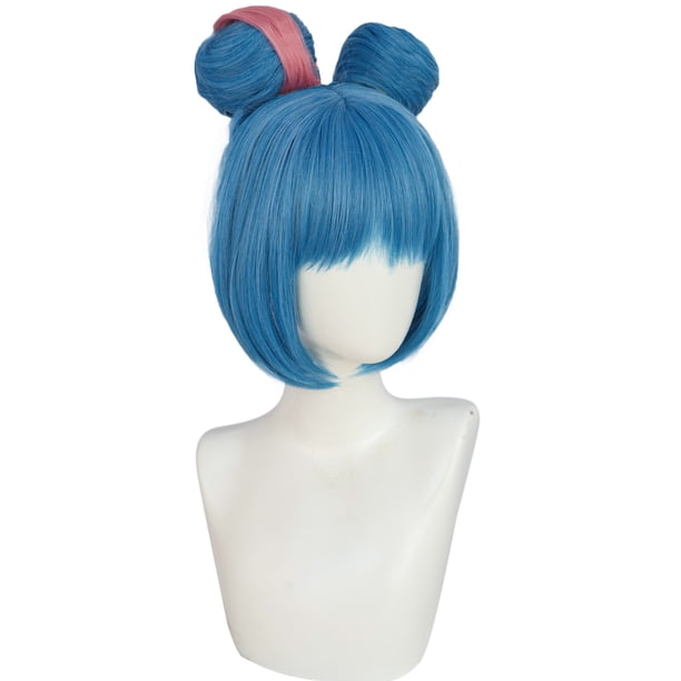 Disfraz de anime para cosplay Wig Jinxs, fiesta de Halloween, 20 cm