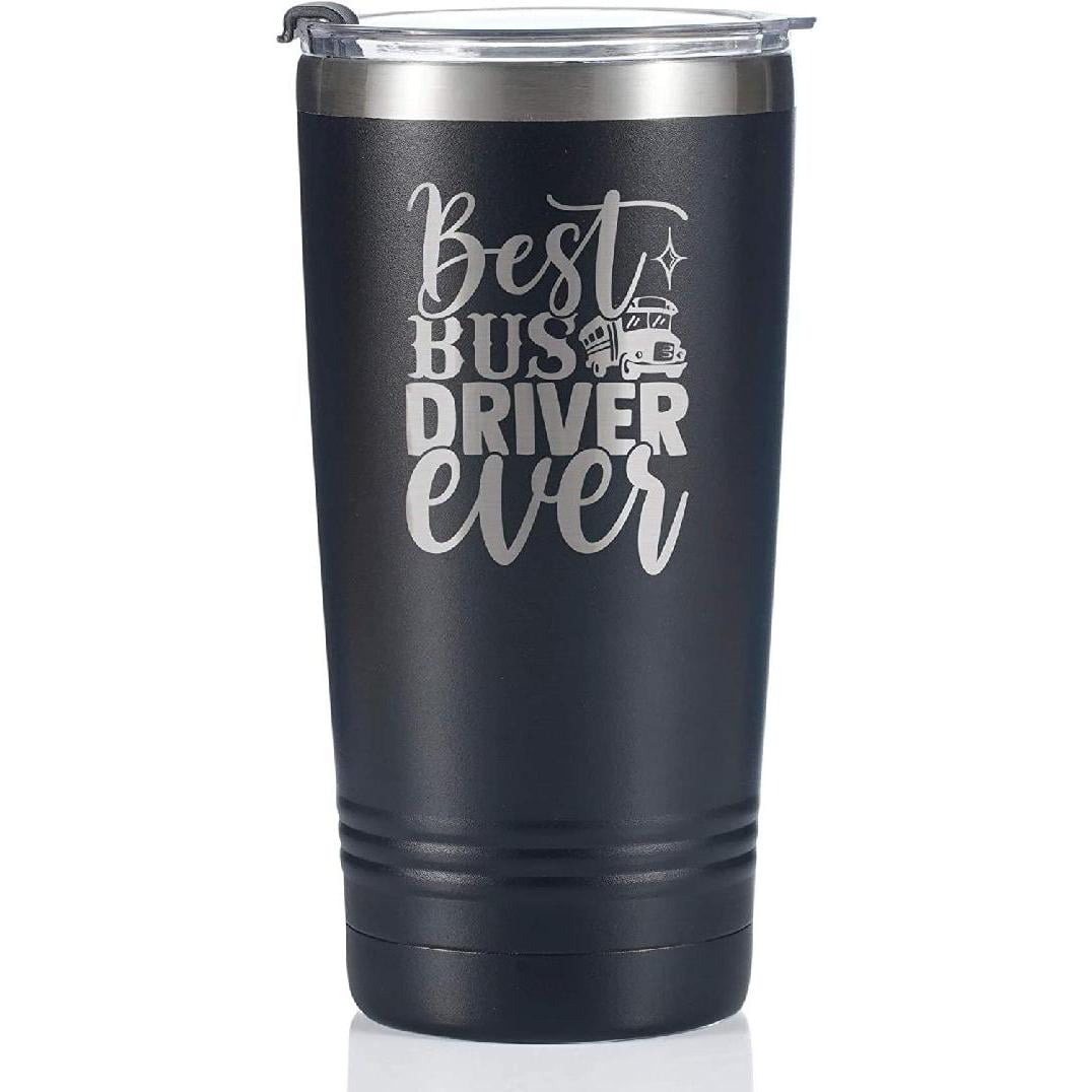 School Bus Driver gift ~ Travel coffee tea cup ~ Stainless steel tumbler 