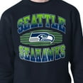 thumbnail image 3 of Men's Starter College Navy Seattle Seahawks Team Grit Graphic Fleece Pullover Sweatshirt, 3 of 3
