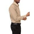 thumbnail image 4 of G-Style USA Men's Regular Fit Long Sleeve Solid Color Dress Shirts - Beige - Large - 16-16.5 - 34-35, 4 of 6