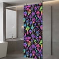 thumbnail image 4 of Purple Green Mushroom Window Privacy Film, Abstract Art Botanical Gradient Static Cling UV Sun Blocking Tint Film Heat Control Windows Films for Bedroom Bathroom, Window Stickers 23.6"x59", 4 of 8