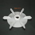 thumbnail image 2 of 1Pcs 140*18mm D Shaft Replacement White Plastic 6 Impeller Motor Fan Vane, 2 of 3
