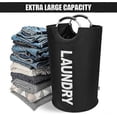 thumbnail image 4 of 72*38cm laundry basket (black), foldable laundry bag, large folding laundry basket, 4 of 4