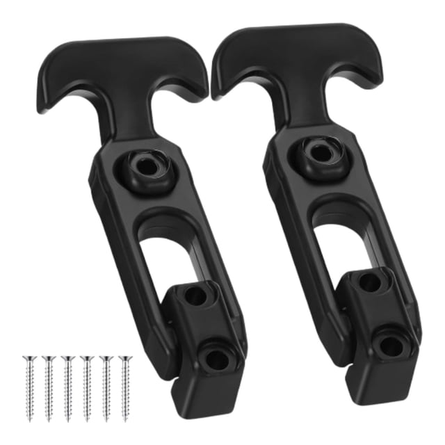 S SERENABLE 2 Pieces T Handle Hasp Draw Latch Rubber Flexible for Engineering Machine RV Black