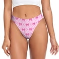thumbnail image 1 of Fotbe Pink bows Tanga Sin Costuras para Mujer con Estampado – Panties Invisibles, Transpirables y Cómodos para Uso Diario-Medium, 1 of 6