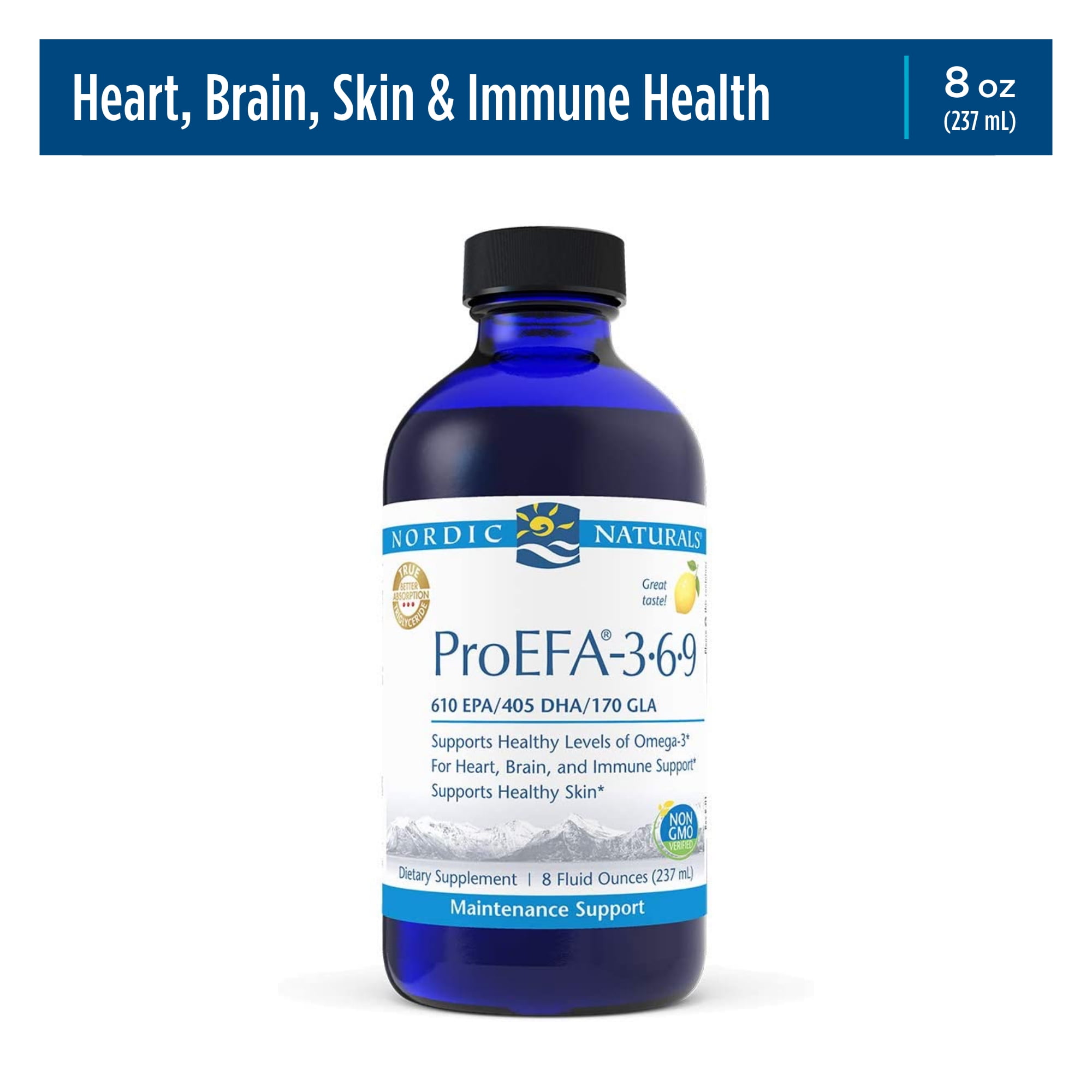 Nordic Naturals ProEFA-3.6.9 Liquid, Lemon Flavor, 2270 Mg, Fish Oil, 8 Oz