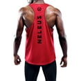thumbnail image 2 of NELEUS Mens Muscle Gym Tank Top Dry Fit Y-Back Sleeveless 3 Pack,Black+Gray+Red,US Size XS, 2 of 6