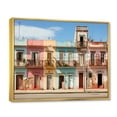 thumbnail image 2 of Designart "Facades of Colorful Cuba II" Architecture Floater Framed Wall Art Living Room, 2 of 7
