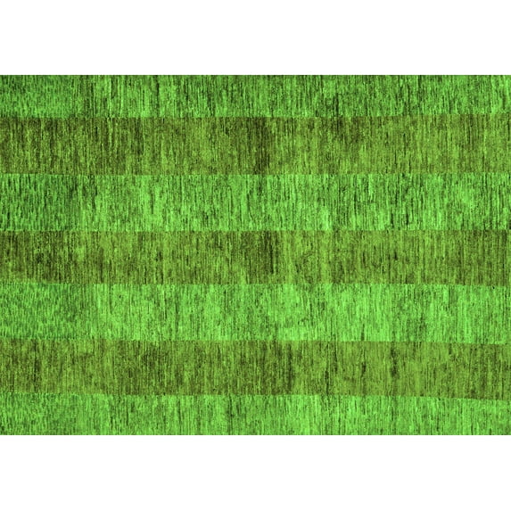 Ahgly Company Indoor Rectangle Abstract Green Modern Area Rugs, 6' x 9'
