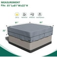 thumbnail image 2 of Waterproof Hot Tub Cover Outdoor Square SPA Hard Cover Protector 81L x 81W x 22H inch, 2 of 7