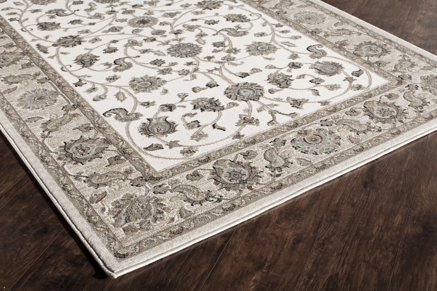 Rugs America Riviera Collection Ivory Cream RV100B Transitional Oriental Area Rug 8' x 10'