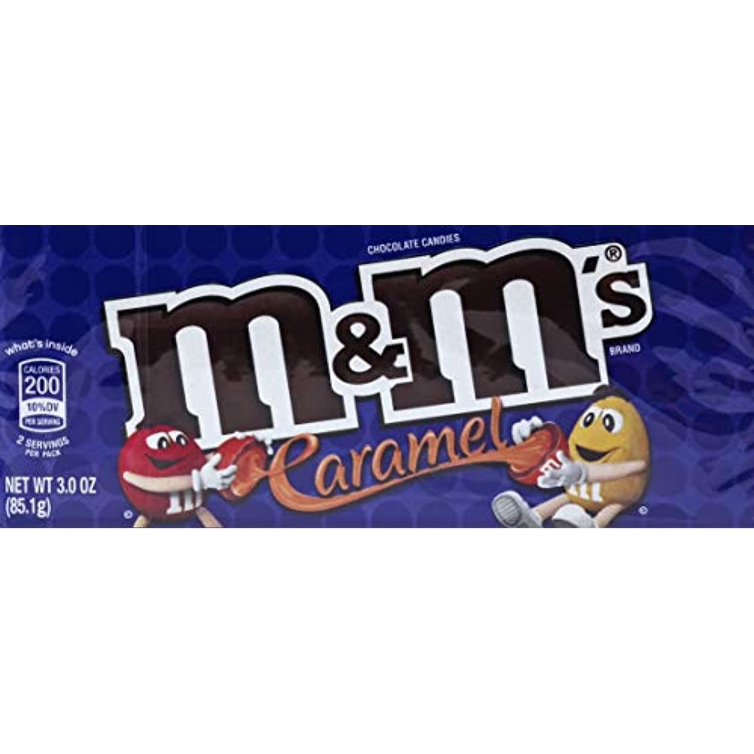 M&Ms Caramel Chocolate Candy 3 Oz Pack, 3 Oz