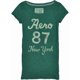 thumbnail image 1 of Aeropostale - Camiseta gráfica para mujer Aero 87, verde, XS, 1 of 1