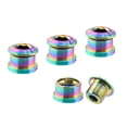 thumbnail image 2 of 4x Tornillos de plato de bicicleta Tornillos de rueda de cadena de disco doble simple Aleación de titanio para color de 5 a 6 mm Cola Pernos de plato de bicicleta, 2 of 8