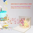 thumbnail image 4 of KAKOWELY Tarjeta Musical De Cumpleaños Con Luz Y Pastel 3D Dorado Para Mensajes De, 4 of 5