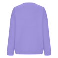 thumbnail image 5 of Jamsmile Women Sweatshirt Autumn Crewneck Solid Color Classic Fit Sweatshirts Soft Pullovers Oversized Solid Color Hoodies, 5 of 6