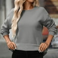 thumbnail image 5 of SEAOPEN Tunics Sweatshirts for Women Crewneck Fleece Pullover Loose Fit Long Sleeve Fall Tops Workout Athletic Sweatshirt with Pockets, 5 of 8