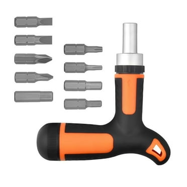 Labor-Saving T Handle Ratchet Screwdriver Set Magnetic Screw Driver Kit 9 In 1