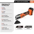 thumbnail image 2 of 20V Cordless Oscillation Tool, 6-Speed Brushless Oscillation Multifunctional Tool, Used for Cutting, Grinding, Scraping, Polishing Batteries and Accessories, 2 of 11