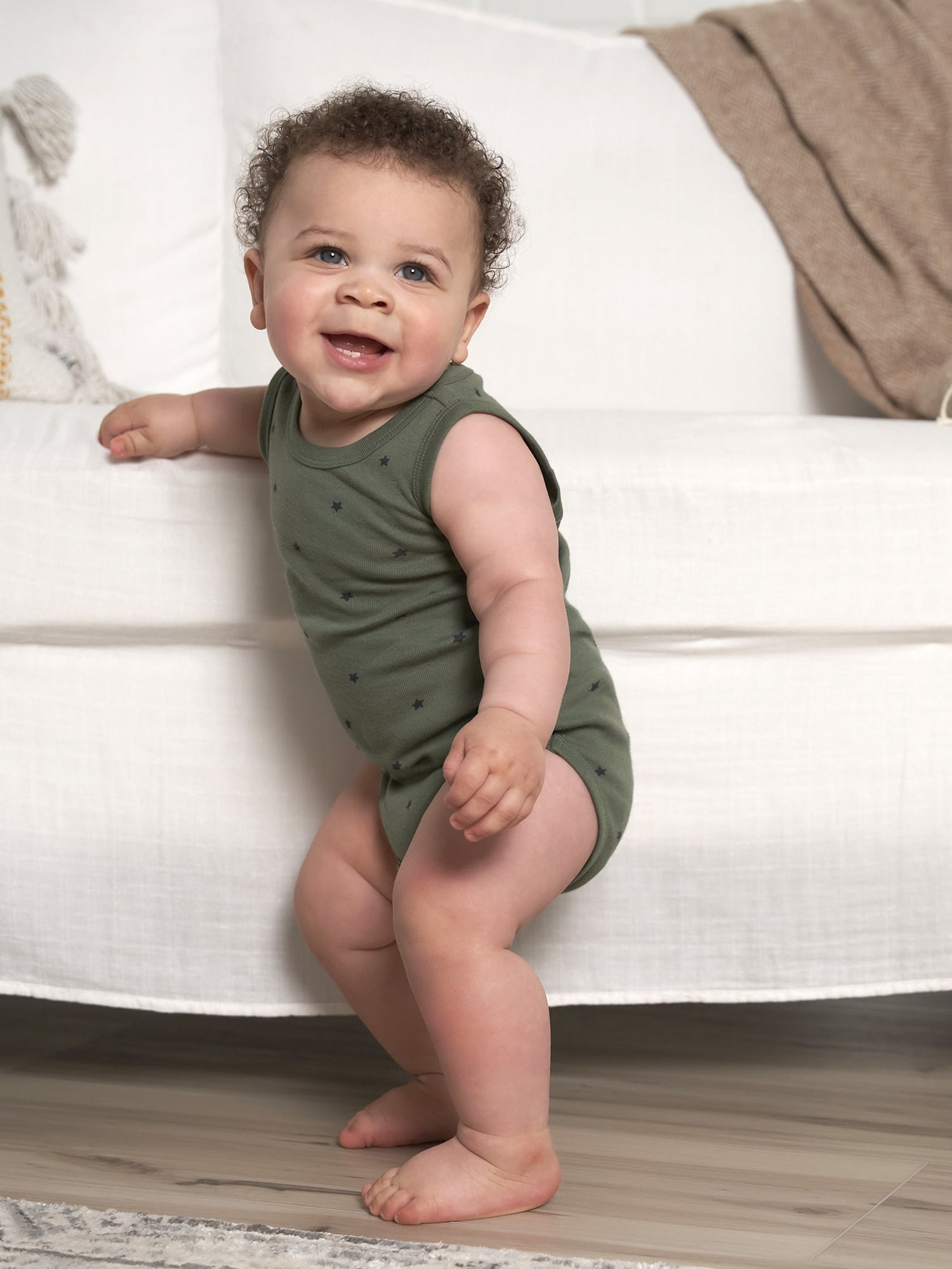 Gerber Baby Boys or Girls Casual Sleeveless Bodysuits, 5-Pack, Sizes 0/3 Months- 24 Months