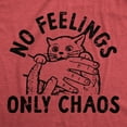 thumbnail image 2 of Mens No Feelings Only Chaos T Shirt Funny Crazy Insane Attacking Kitten Joke Tee for Guys Graphic Tees, 2 of 9