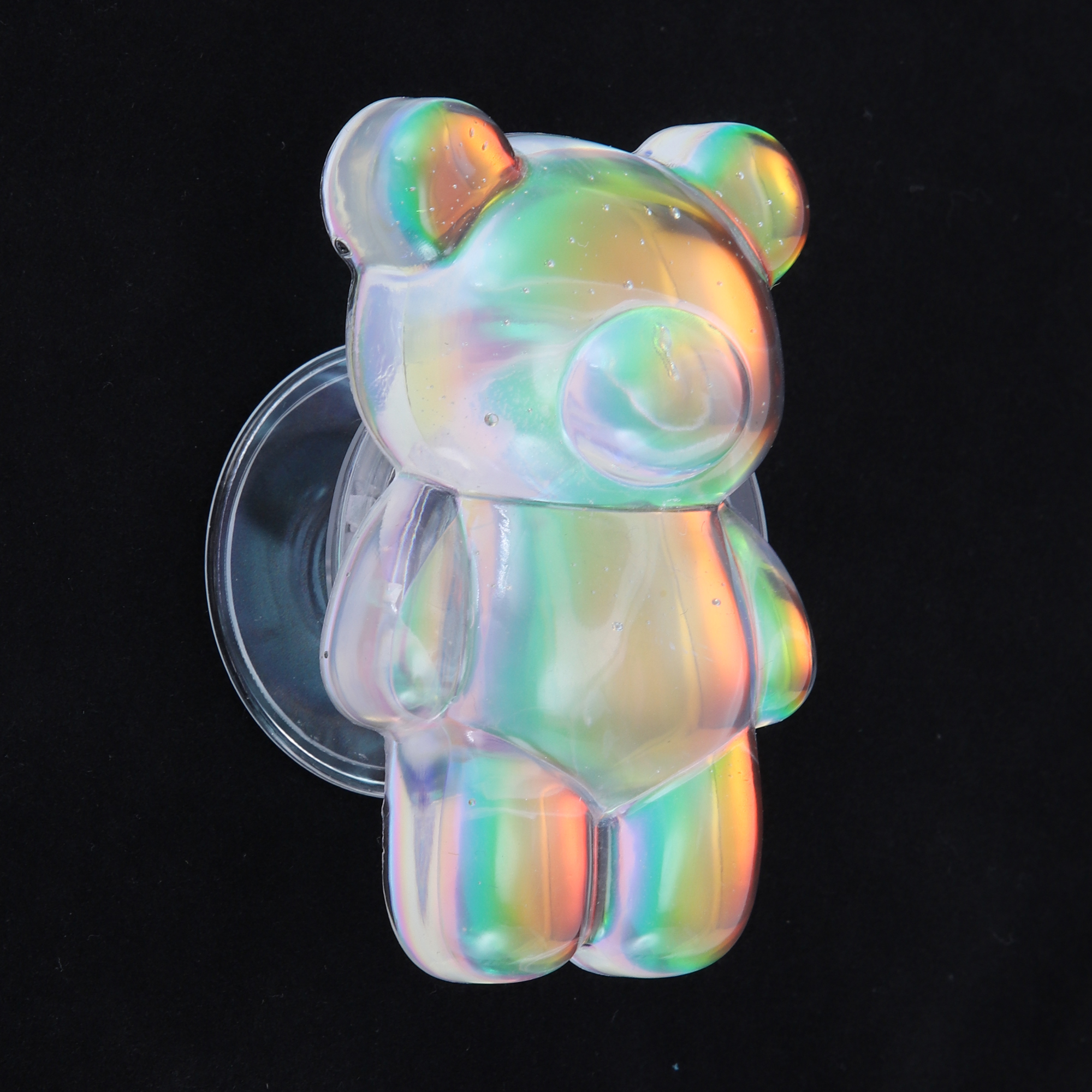 Unique Bargains Holographic Bear Phone Grip 1Pc Blue Multicolor