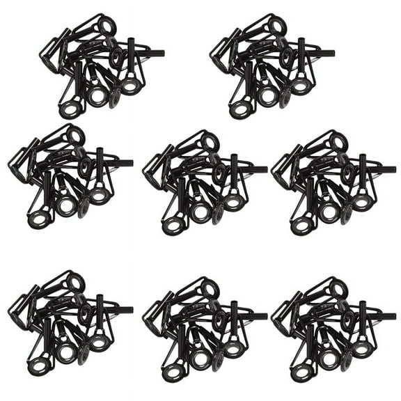 80 Pcs Fishing Rod Tip Repair Kit Stainless Steel Ceramic Ring Guide Tips Replacement for Sea