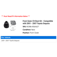 thumbnail image 2 of Front Outer CV Boot Kit - Compatible with 2001 - 2007 Toyota Sequoia 2002 2003 2004 2005 2006, 2 of 2