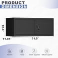 thumbnail image 3 of Garage Locking Cabinet, 13” H Garage Storage Cabinet Wall Mounted, Floating Storage Organization for RV, Hanging Tool Storage Cabinets for School, Office, Warehouse, Black, 3 of 9