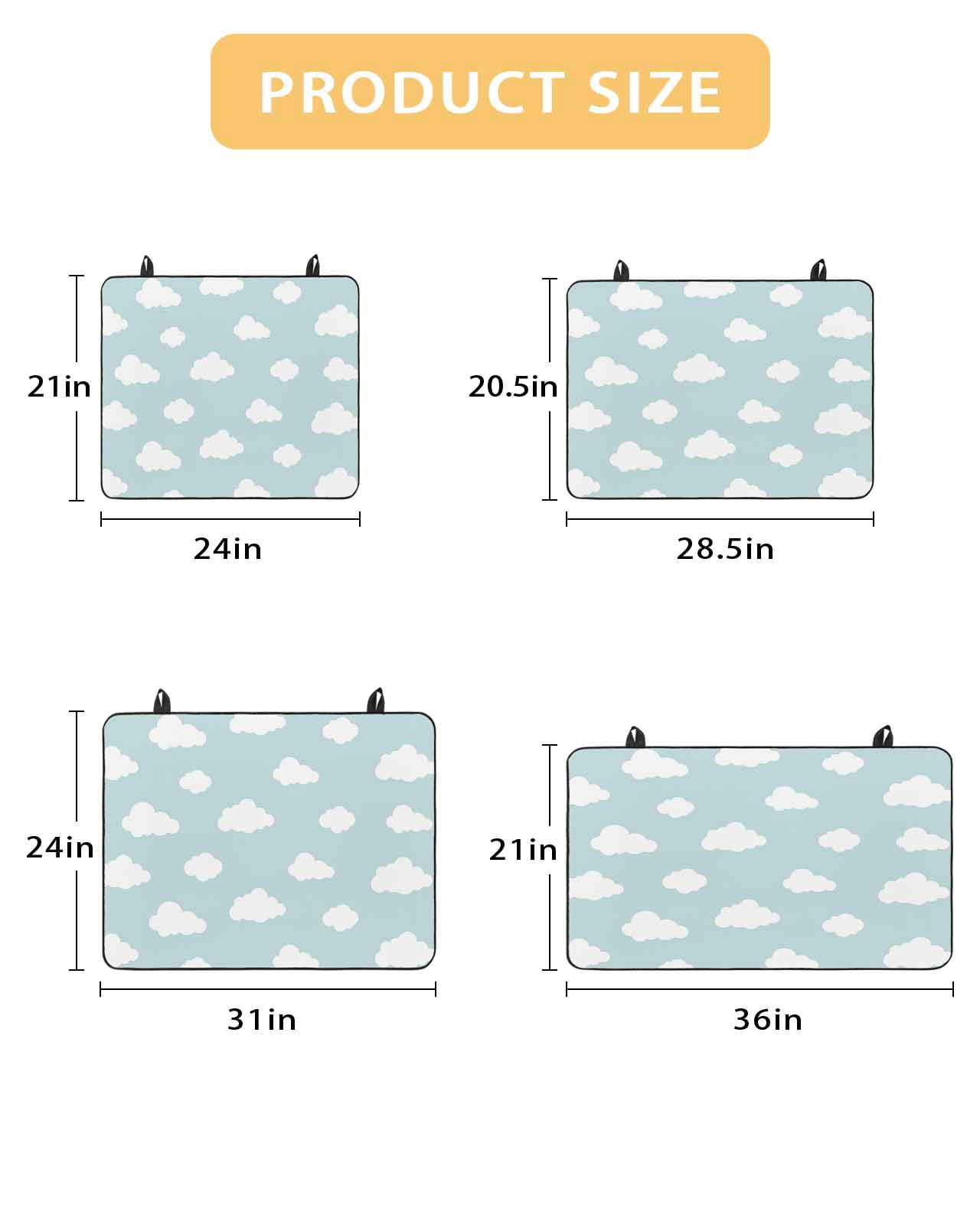 nqOlkjepod Large Induction Cooktop Protector Mat 36"x21", Clouds Stove Top Covers for Electric Stove, Cartoon Blue Sky Minimalist Aesthetic Decorative Stove Burner Cover Mats, Glass Top Stove Cover