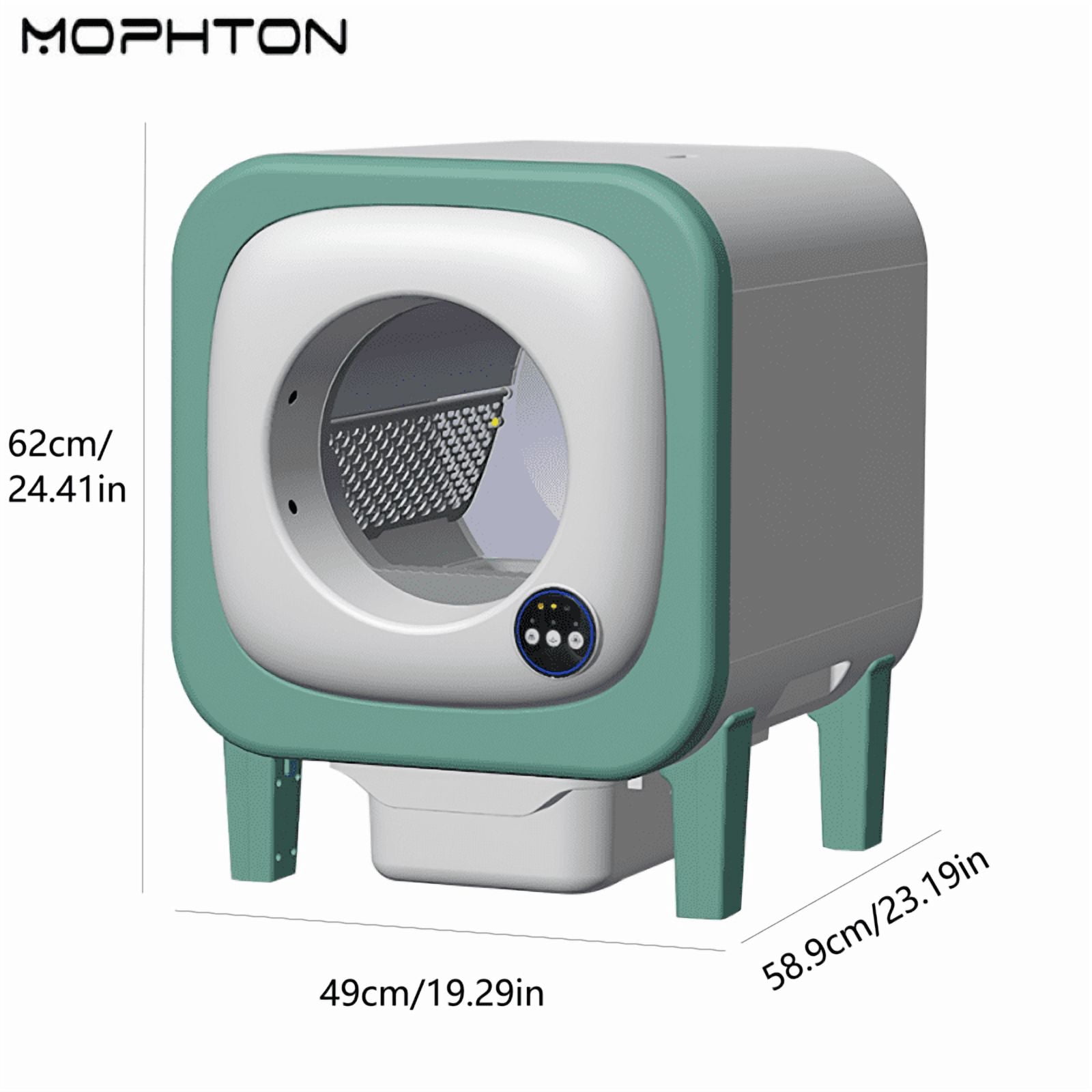 Automatic Cat Toilet with Large Capacity, Multi-Cat Recognition and App Control