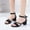 Black, variant on Women's City Heel Sandals- Heel Band Fish Mouth Heel Buckle Round Toe Wide Width 2025 Black Dressy Sandals/ Slides Size 4.5