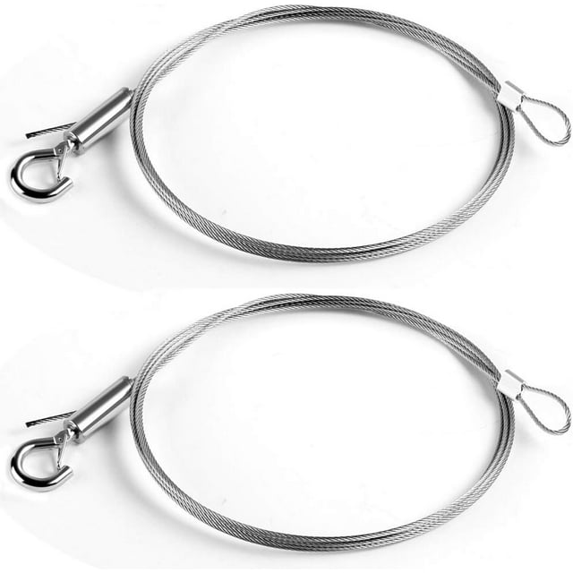 FrostHike 2Pcs Adjustable Picture Hanging Wire. Mirror Frame Kit Heavy Duty Stainless Steel Wire Rope 6.5ft/2m for Mirror Hanging Hardware/Light Lamp/Billboards/Basket/Flowerpot Hold Up to 44lb/20kg