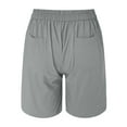 thumbnail image 5 of Gubotare Bermuda Shorts for Women Roll Up Pleated Zippered Wrap Hem Wide Leg Shorts with Pock,Gray XL, 5 of 5