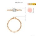 thumbnail image 5 of ANGARA Natural Diamond Solitaire Beaded Shank Ring in 14K Rose Gold for Women (Size-5.1mm| Color-H| Clarity-SI2) | April Birthstone, Anniversary, Jewelry Gift for Women | Natural Diamond Ring, 5 of 10