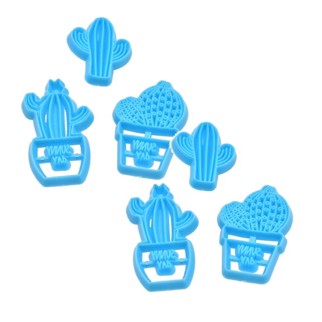 Oleegame 2PC Cookie Mold Baking Baking Cactus Bread Pizza Pan Candy BakewareTray Cake Kitchen,Dining Bar Blue