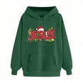 thumbnail image 4 of PNTUTB Fashion Women's JESUS Letter Print Hooded Drawstring Pullover Casual Long Sleeve Loose Sweatshirts with Pocket, 4 of 6