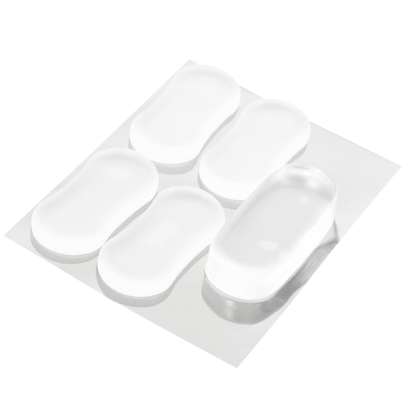 Topbathy 5Pcs Clear Toilet Lid Bumpers Soft Silicone Pads for Toilet Seats and Furniture Use