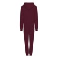 thumbnail image 2 of Comfy Co - Mono / Pijama de una Pieza Liso con Capucha Unisex (280 GSM) (Burdeos), 2 of 2