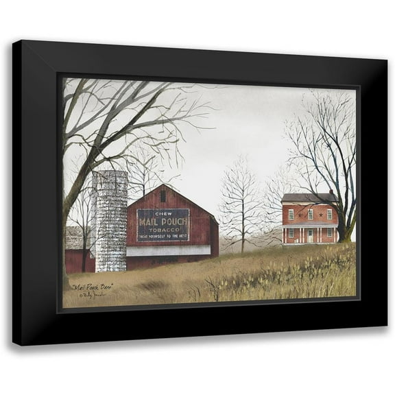 Jacobs, Billy 14x12 Black Modern Framed Museum Art Print Titled - Mail Pouch Barn